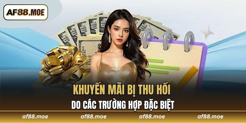Khuyến mãi bị thu hồi do các trường hợp đặc biệt 