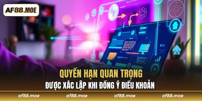 Quyền hạn quan trọng được xác lập khi đồng ý điều khoản 